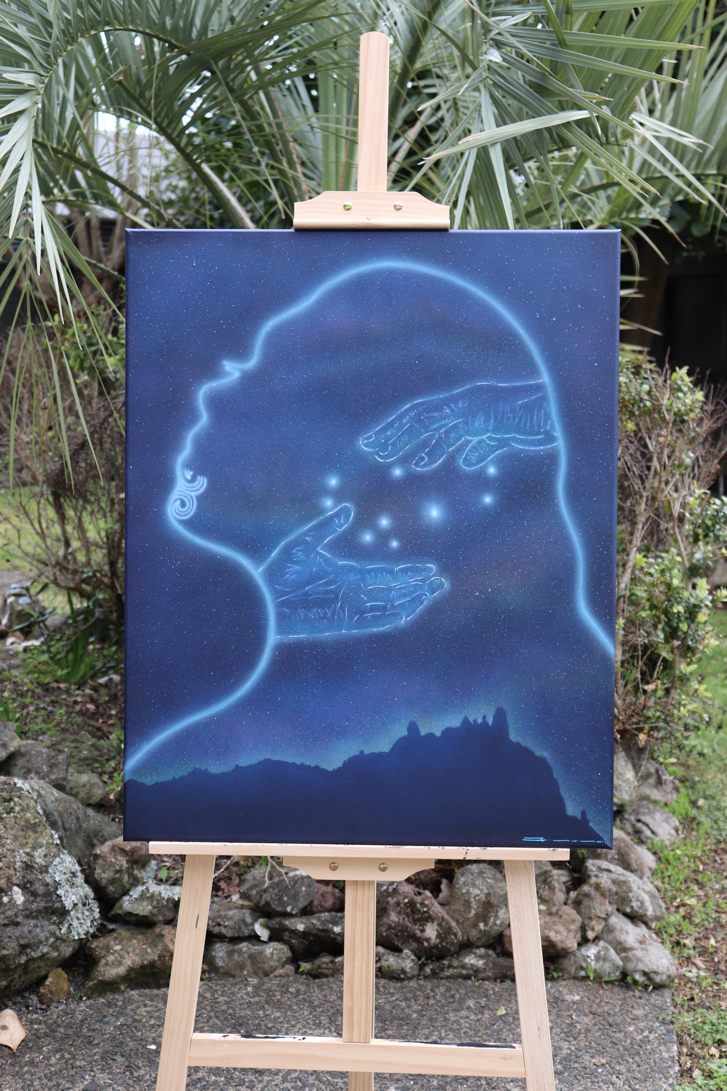 Ngā ringa ārahi o te whetū Matariki | Original painting